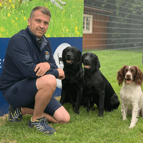 Richard - Owner - with Boots, Willow & Sneaker